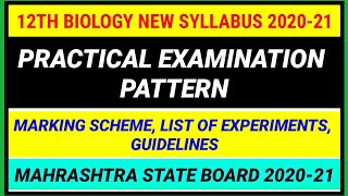 12th biology practical examination pattern 2020-21 | Maharashtra board new syllabus 2020-21| HSC |