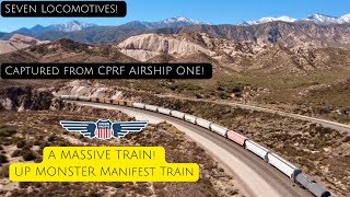 A MASSIVE TRAIN! UP MONSTER Manifest Train with Seven Locomotives and 188 heavy rail cars!