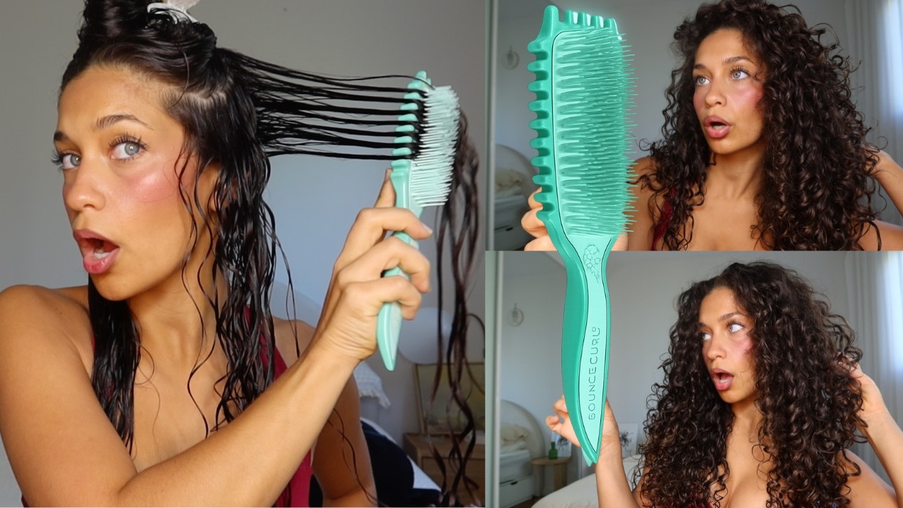 New Bounce Curl Slick-Flex Brush Review on fine type 3 curls! Is it worth it?