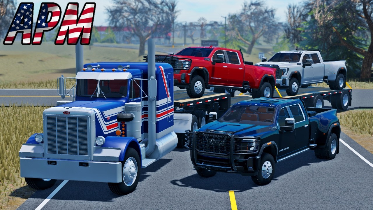 Доставляем 3 НОВЫХ автомобиля GMC! | Roblox American Plains Mudding