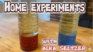 Home experiments with Alka Seltzer making a 'lava lamp' for some quarantine chemistry