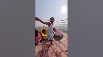 Water Slide bella ciao playground parkour pov ✅#shorts#msaparkour