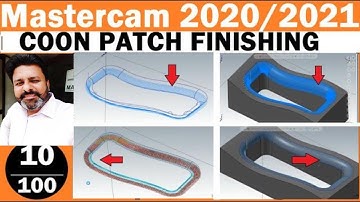 Mastercam 2021 hindi tutorials for beginners| Coons Patch Mastercam