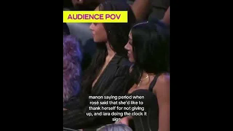 SECOND KATSPINK INTERACTION#katseye#rosé#blackpink#manon#lara#vma2025#fyp