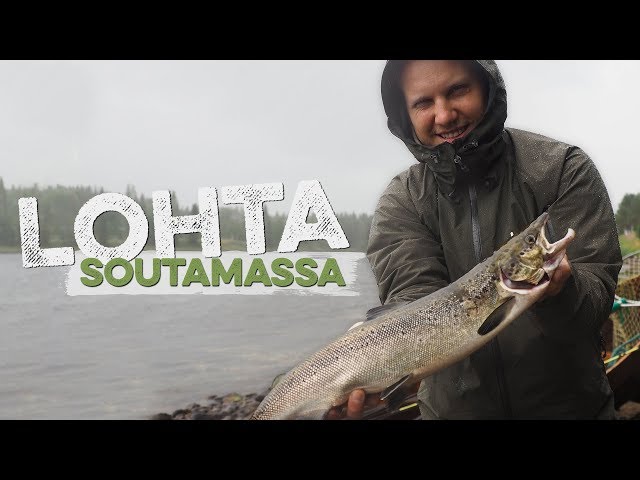 Ensimmäistä kertaa lohta soutamassa