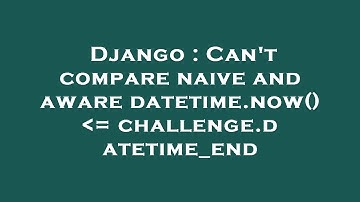 Django : Can