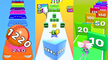 Jelly Run 2048 [High Score 2048s] vs Ball Merge 2048 vs Level Up Numbers + | Satisfying Games 2025 💥