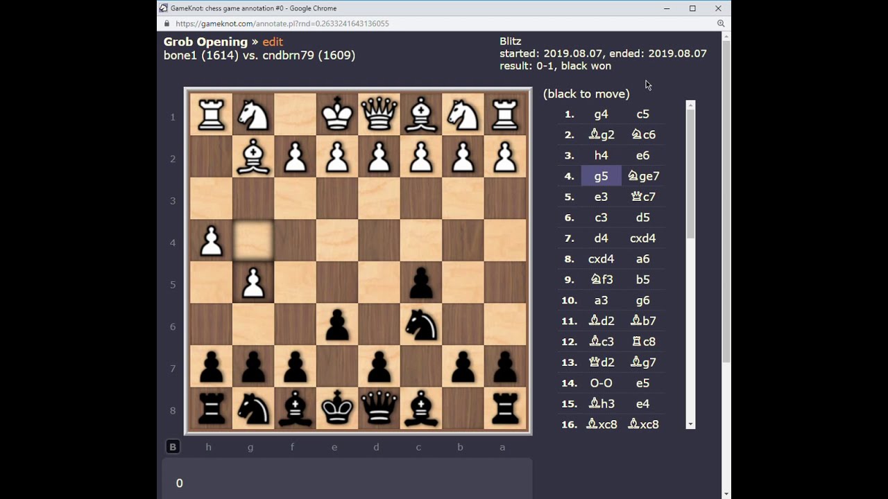 Grob Opening - YouTube