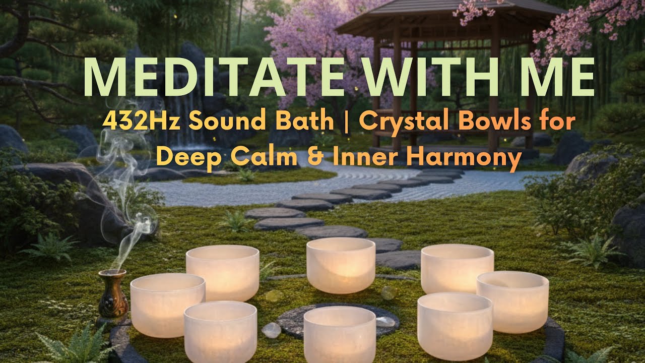 432Hz Sound Bath | Crystal Bowls for Deep Calm & Inner Harmony - YouTube