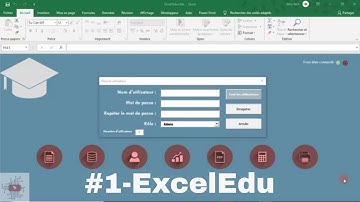 ExcelEdu (Application Excel/VBA) - 01 Ajouter un utilisateur