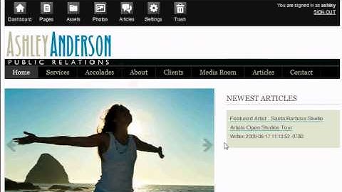 Add Photos to Home Page Slide Show - AshleyAndersonPR.com