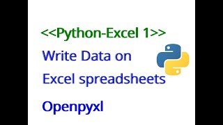 Python Excel 1/5: Write and format data and cells on Excel spreadsheets using Openpyxl