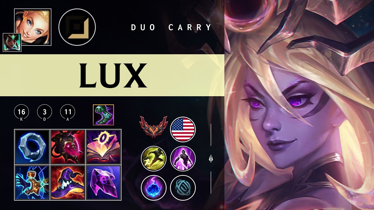 Lux Carry vs Draven - NA Grandmaster Patch 26.03