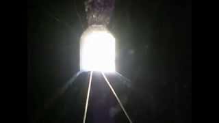 riding the Skunk Train through tunnel #1