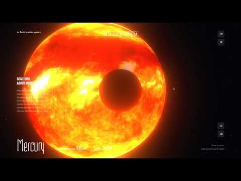 Solar system in 3D with WebGL and GLSL