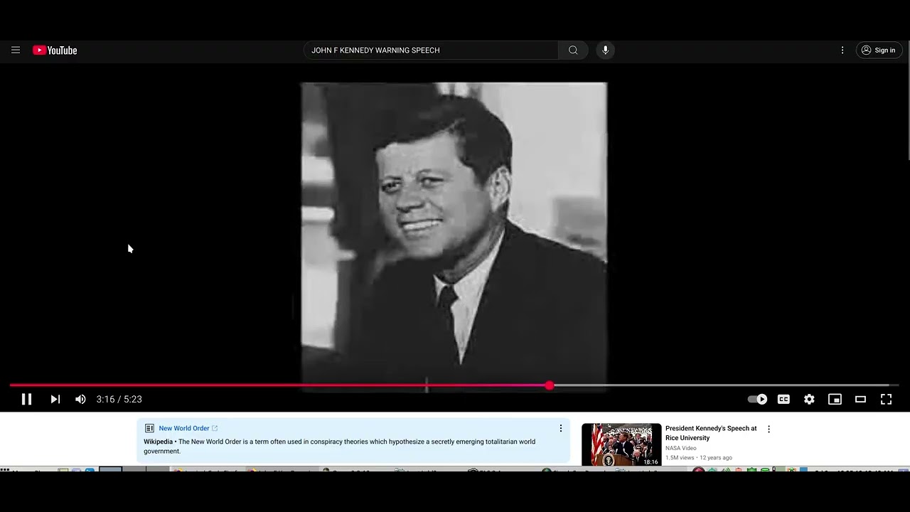 JFK WARNING SPEECH SECRECY IS REPUGNANT CIA KILLED HIM 112263