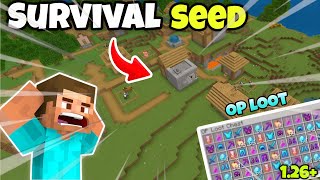 😱 Best Survival God Seed For Minecraft 1.26+ | Village + OP Loot! 🔥