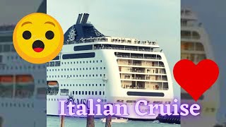 One Day In A Italian CRUISE 🛳️😯 || Fascinosa Cruise Ship Italy 🚢😍 || Local Entertainer 👍