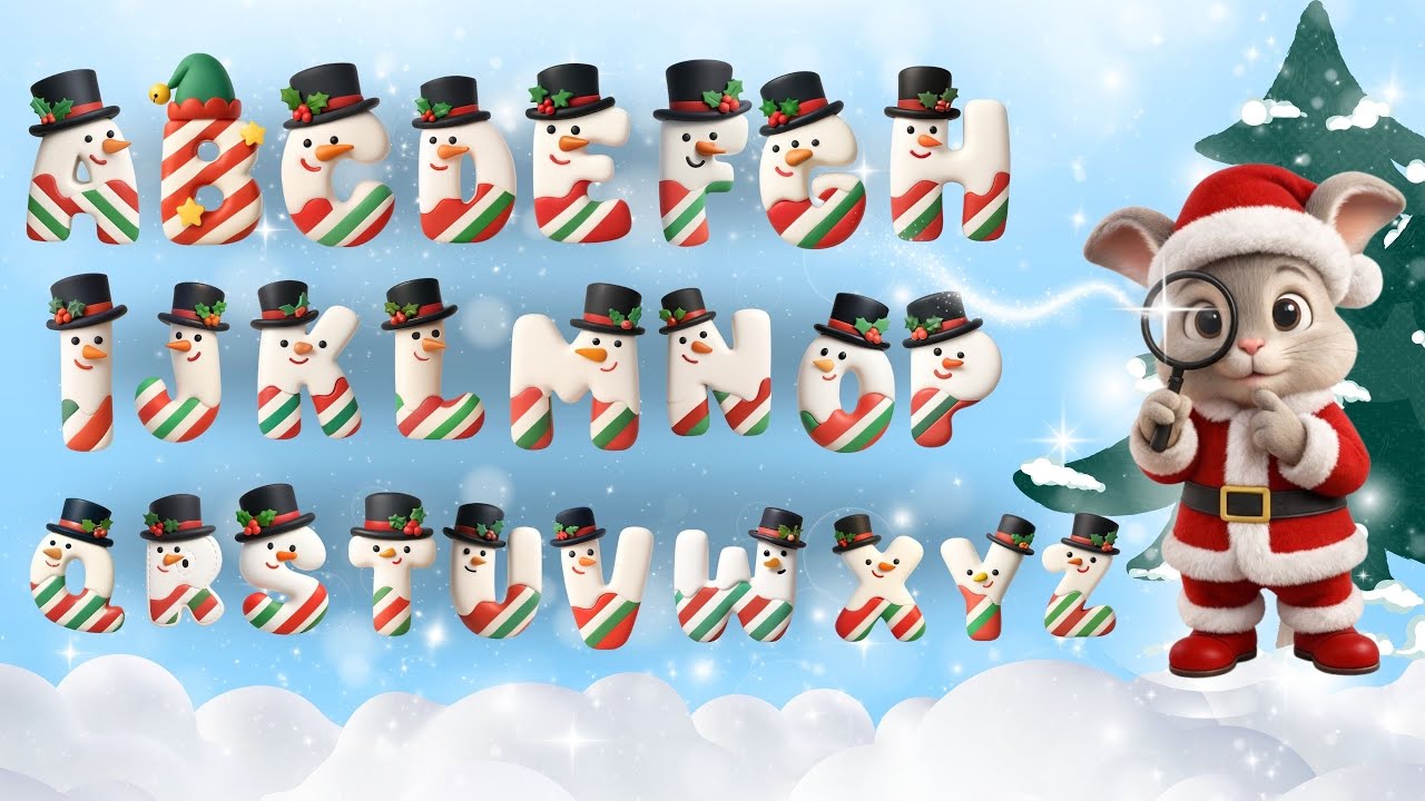 Рождественская песенка про алфавит ❄️ Детектив-зайчик учит алфавиту 