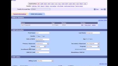 How to setup a recurring billing in the child