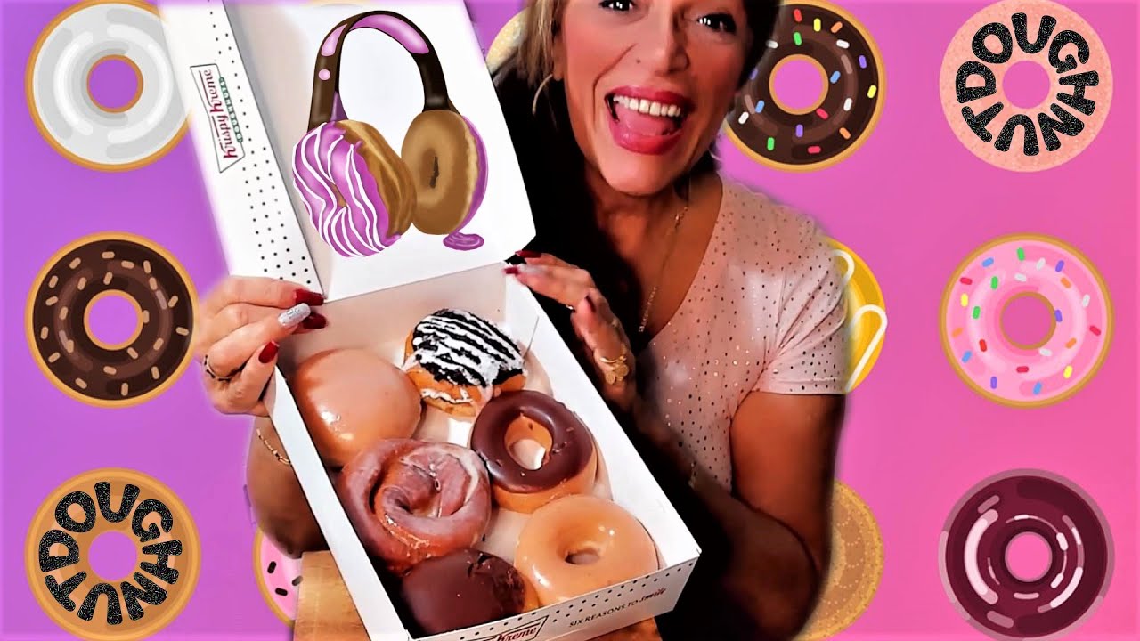 COMIENDO KRISPY KREME DONUTS & MILK🍩MUKBANG SOFT CRUNCH EATING SOUNDS🍩SOFT SPOKEN