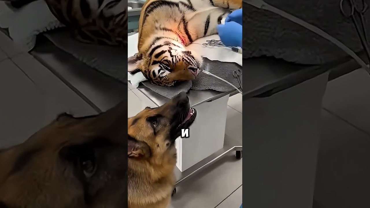 Собака нашла тигренка в кустах и хозяин собаки спас его 