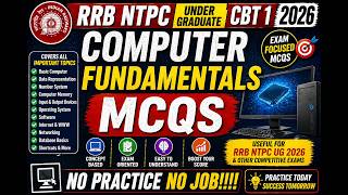 COMPUTER FUNDAMENTALS MCQS FOR RRB NTPC UNDER GRADUATE CBT 1 2026
