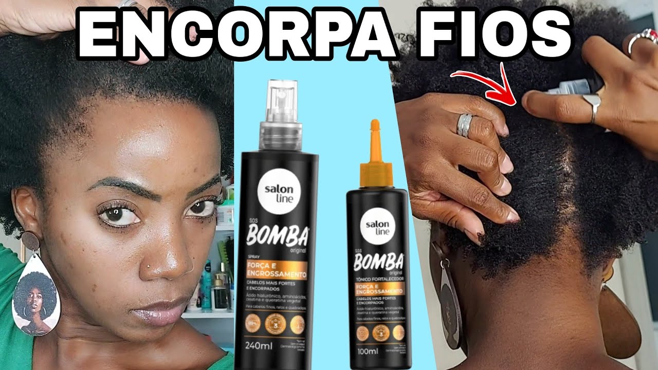 SPRAY E TÔNICO SOS BOMBA FORÇA E ENGROSSAMENTO SALON LINE - Cabelo crespo