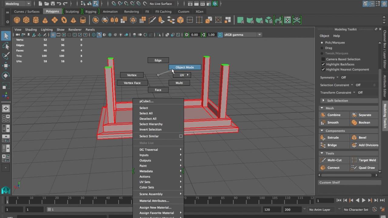 DET 220 - Basic Furniture - Introduction to 3D Modeling with Maya 2016 and Photoshop