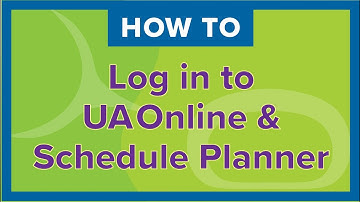How to log into UAOnline and Schedule Planner*