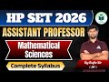 HP SET 2026 Assistant Professor | Mathematical Sciences | Complete Syllabus Explained | Civilstap