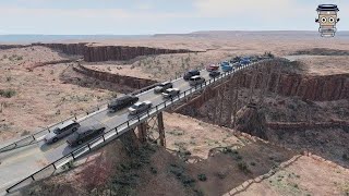 Collapsing Bridge Pileup Car Crashes #11 BeamNG-Drive by DavidBra 63 views 4 days ago 10 minutes, 32 seconds