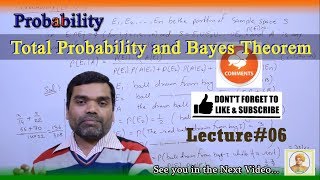Probability -Total Probability and Bayes Theorem in Hindi (Lecture 6)