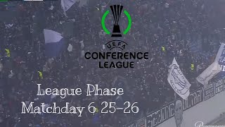 Conference League League Phase Matchday 6 Predictions (25-26)