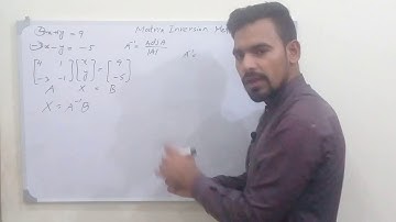 Inversion Method of matrix.. Class 9th Ch#1