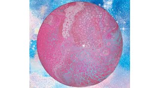 VENUS PLANET POUR - Acrylic Pour on Vinyl Record
