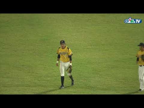 03/04 統一 vs 兄弟 九局上，鄭鎧文擊出飛球遭到接殺，兄弟收下本場比賽勝利