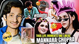 MANNARA CHOPRA THUG LIFE ONE LINERS BB17 | MANNARA CHINTU CUTE FUNNY MOMENTS | MINTU CUTE EDITS BB17