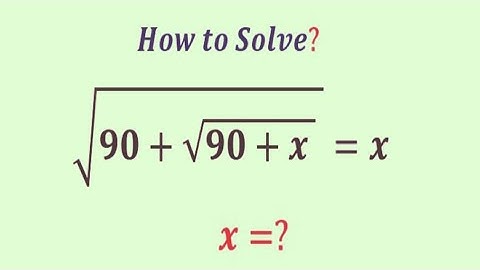 An Amazing Algebra Challenge | Mathematics Olympiad Question | Can you Solve this? | x=?