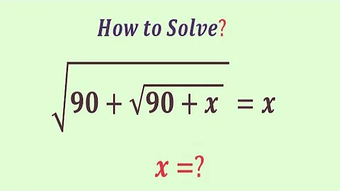 An Amazing Algebra Challenge | Mathematics Olympiad Question | Can you Solve this? | x=?