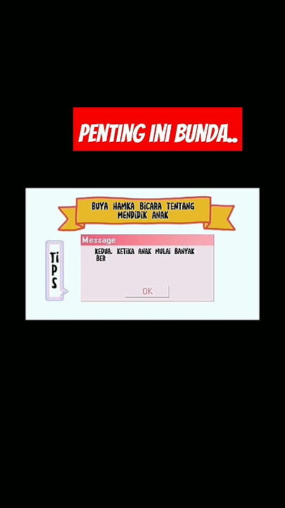 pesan buya hamka untuk bunda, cara Mendidik anak
