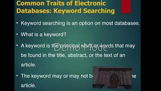 Introduction to Electronic Resources.