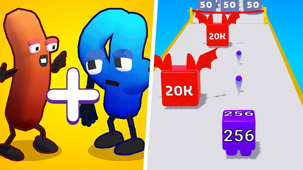 Satisfying Mobile Games - Number Lore vs Jelly Shooter Max Number Run