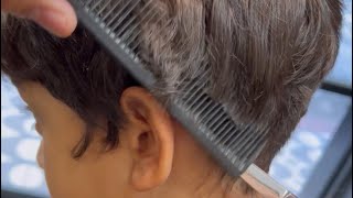 Passo a passo como cortar cabelo de criança todo na tesoura | aprenda cortar cabelo