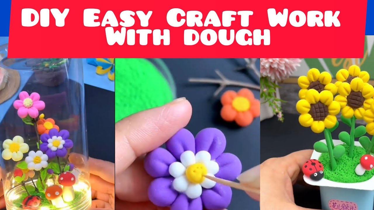 DIY Arts and Craft work With a Dough Easy Flower Making Creative