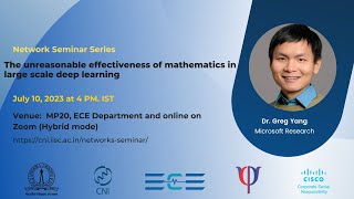 The unreasonable effectiveness of mathematics in large scale deep learning