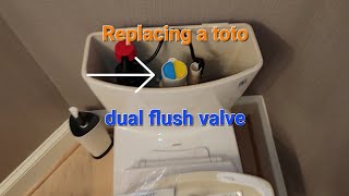 how to replace a dual flush valve #toto #toiletrepair #plumbing