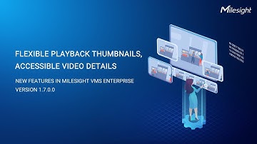 Milesight VMS Enterprise - Flexible Playback Thumbnails