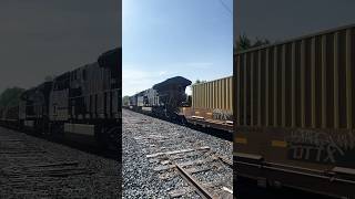 Two DPU’s on CSX I135 Intermodal Double Stack Train from Sterling, Ohio 8/11/2023 #train #csx #csxt