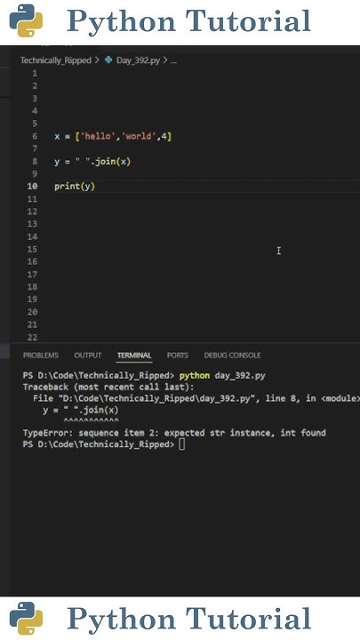 How To Turn Python Lists Into Strings | Python Tutorial - YouTube image.
